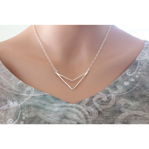 Sterling Silver Large Hammered Arrow - Picture 3 of 4